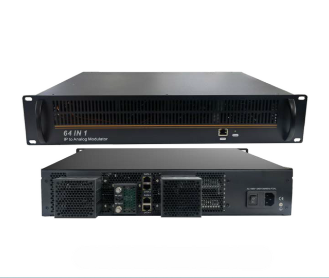 2U Chassis 48 or 64 in 1 IP to Analog Modulator